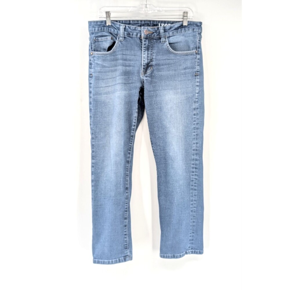 Izod Comfort Stretch Blue Denim Mid Rise Bootcut Jeans Size 14 33"x26"